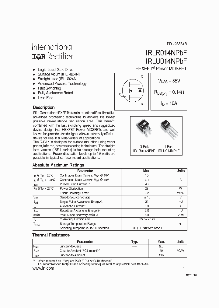 IRLU014NPBF_8184057.PDF Datasheet