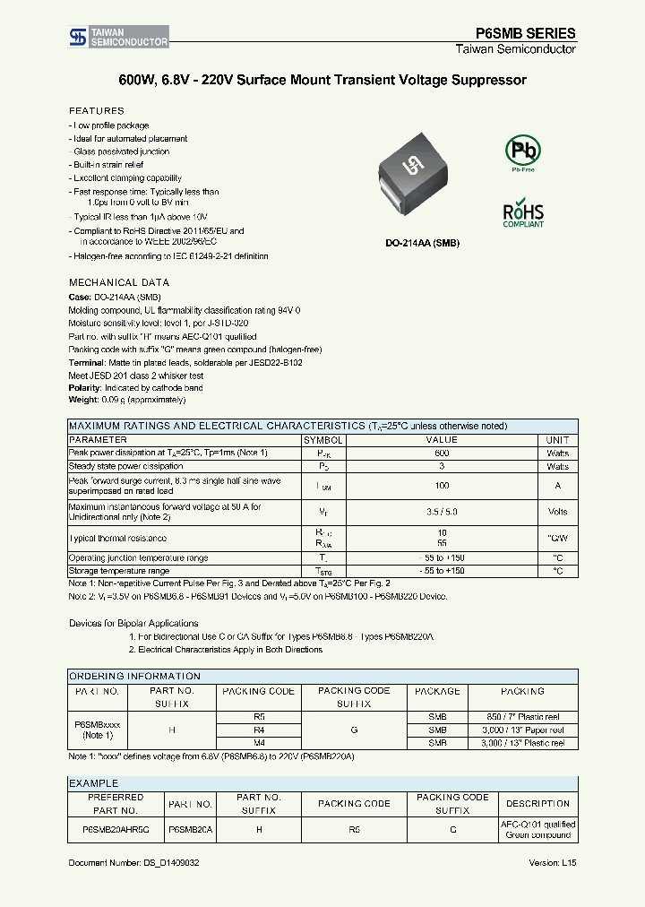 P6SMB91_8185311.PDF Datasheet