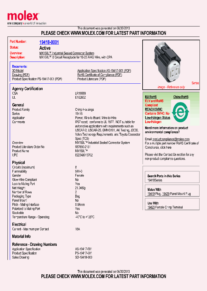 19418-0001_8186567.PDF Datasheet