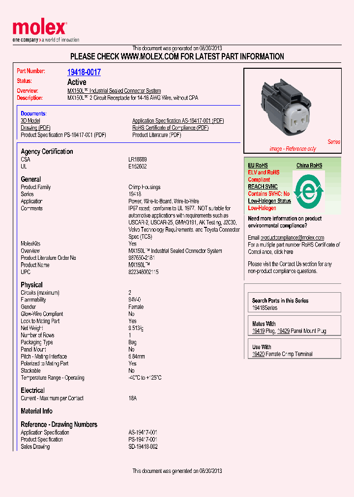 19418-0017_8186577.PDF Datasheet