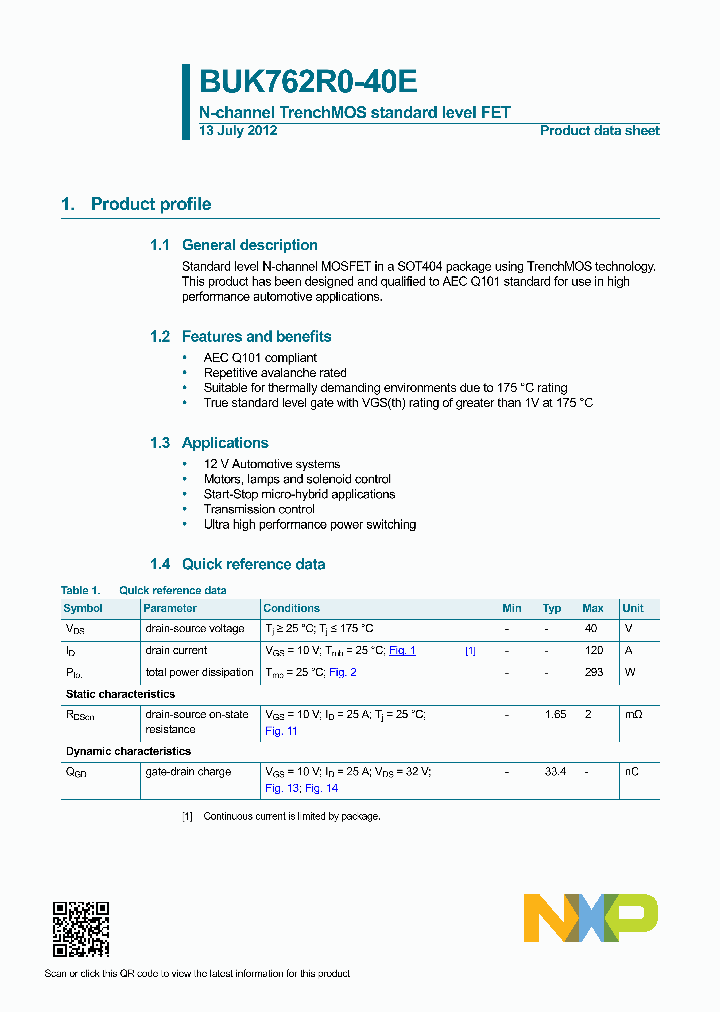 BUK762R0-40E_8191332.PDF Datasheet