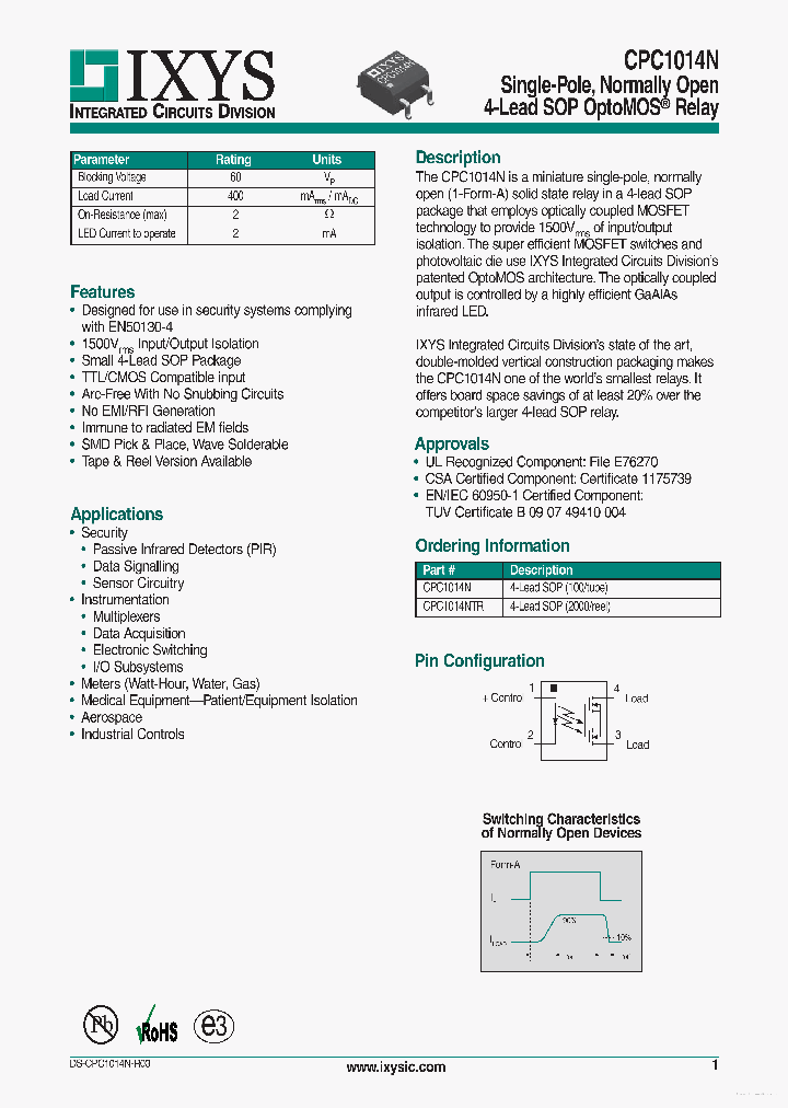 CPC1014N_7829307.PDF Datasheet