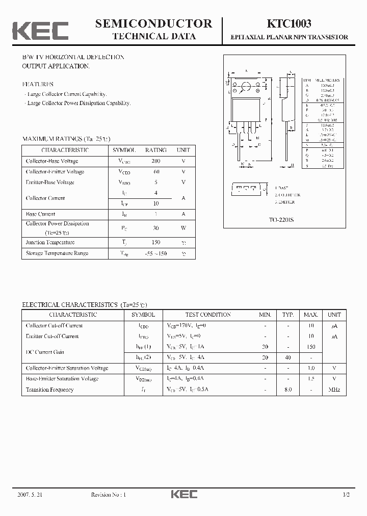 KTC1003-15_8203819.PDF Datasheet