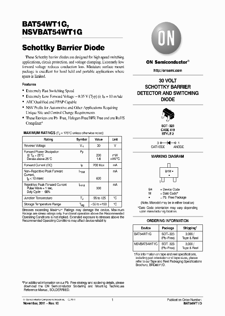 NSVBAT54WT1G_8212674.PDF Datasheet