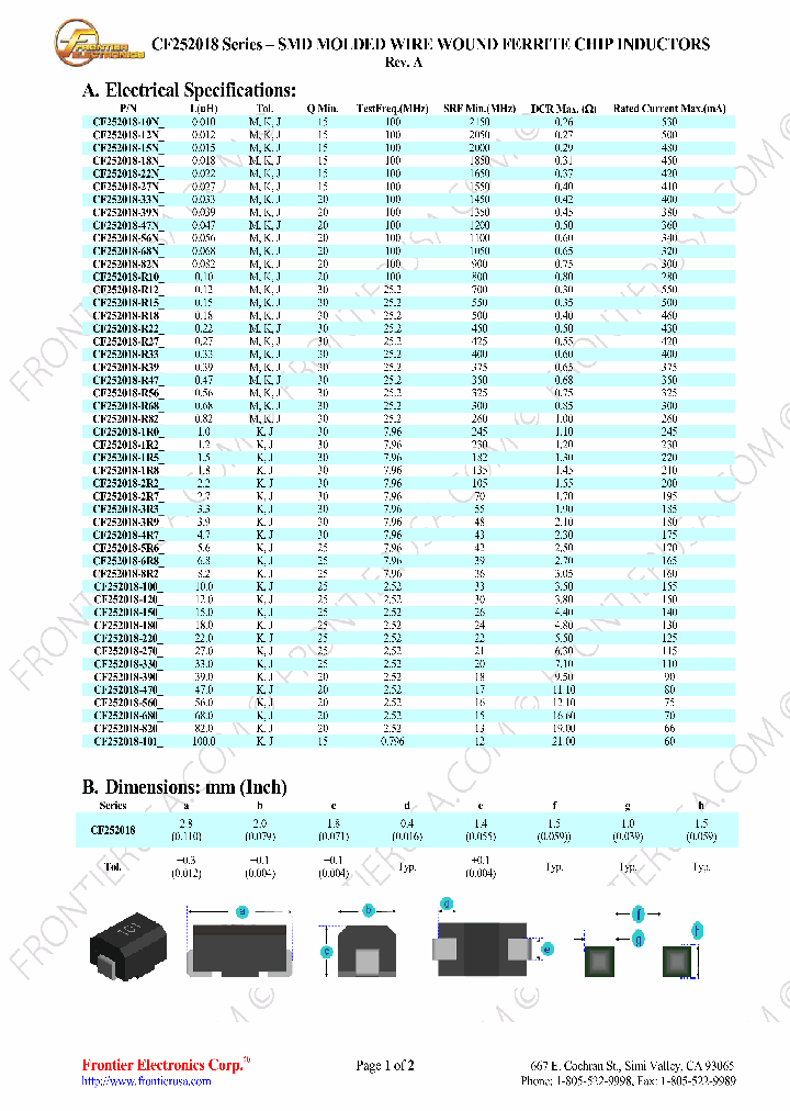 CF252018-10N_8213618.PDF Datasheet