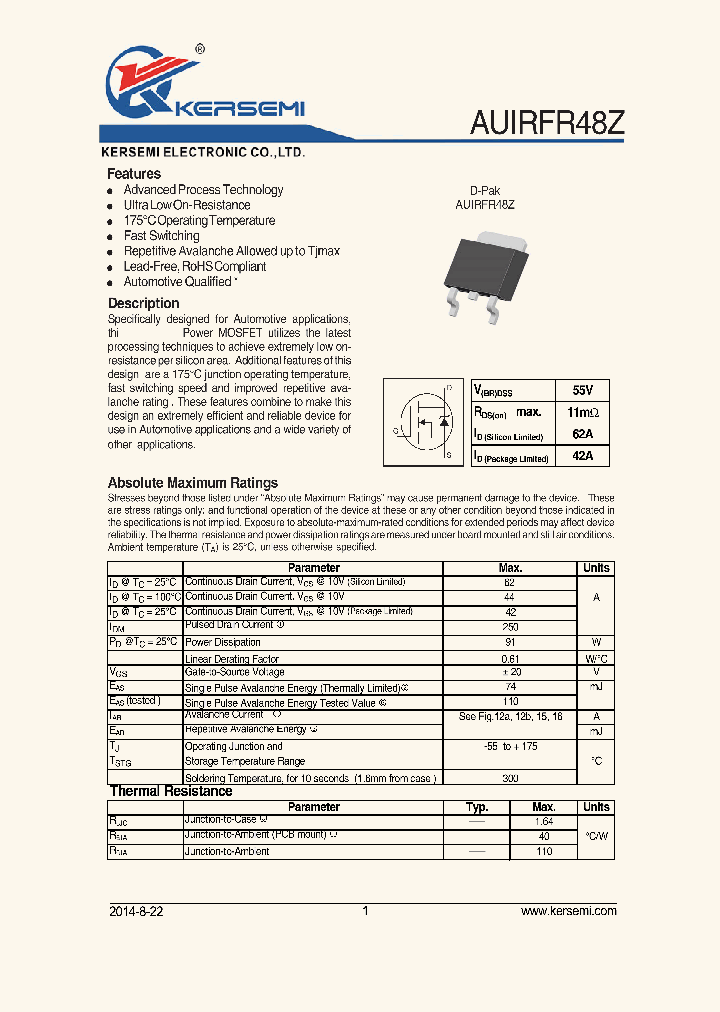 IRFR48Z-15_8217742.PDF Datasheet