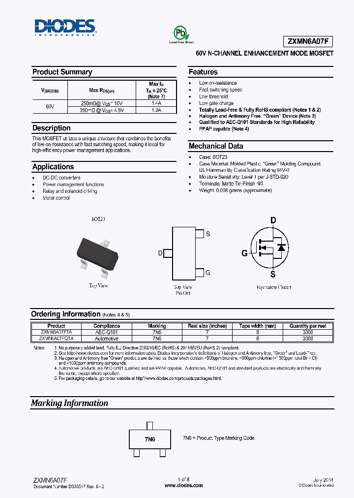 ZXMN6A07F-15_8220875.PDF Datasheet