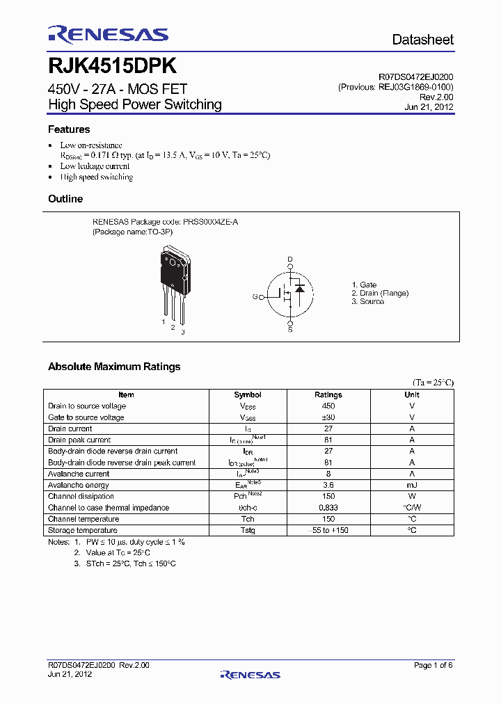 RJK4515DPK-00T0_8222251.PDF Datasheet