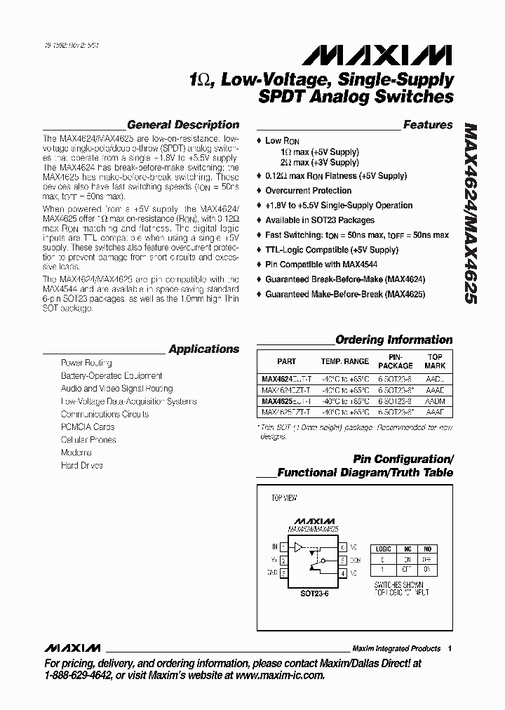 MAX4624EUT_8222560.PDF Datasheet