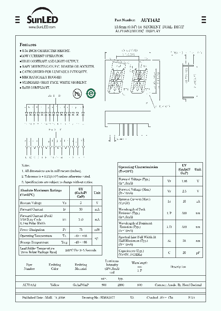 AUY14A2_8224668.PDF Datasheet