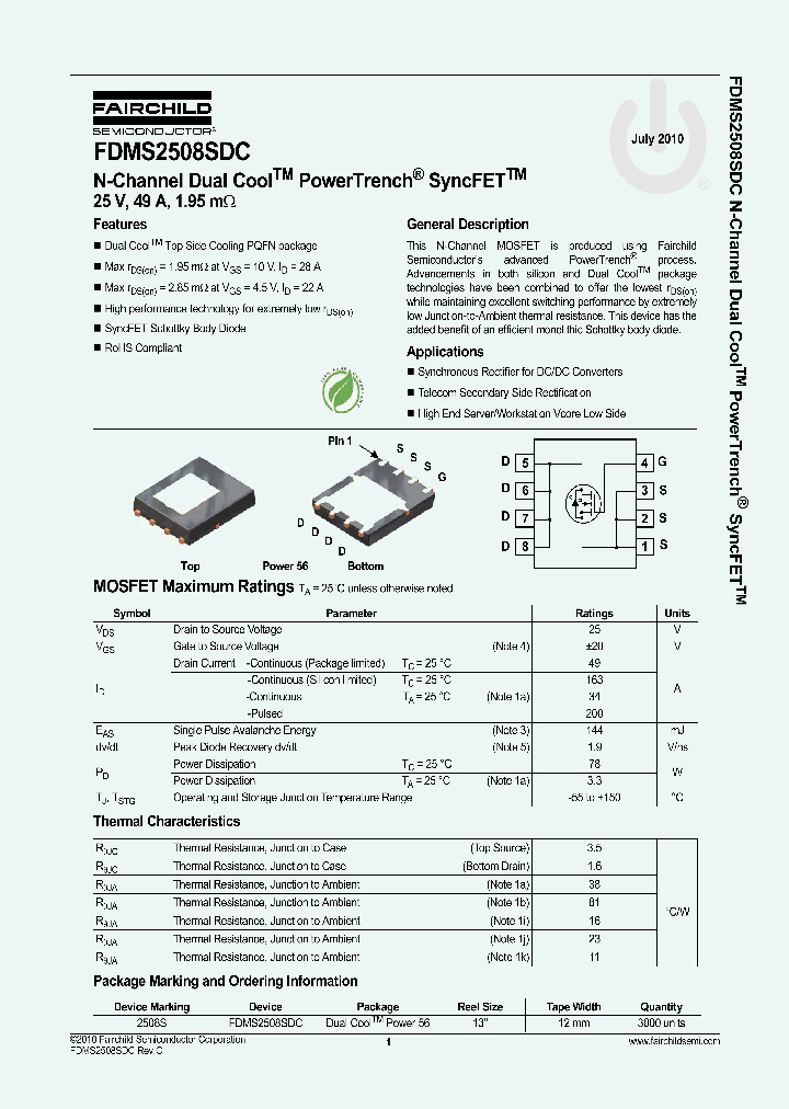 FDMS2508SDC_8225552.PDF Datasheet