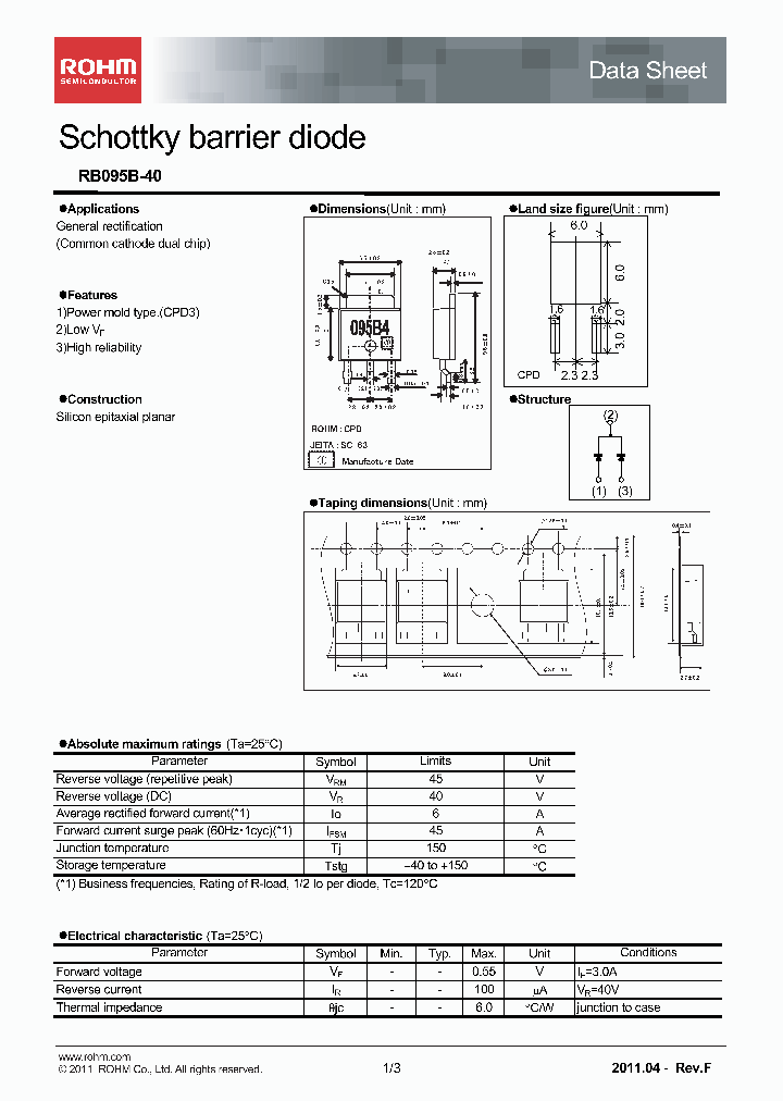 RB095B-40TL_8228858.PDF Datasheet