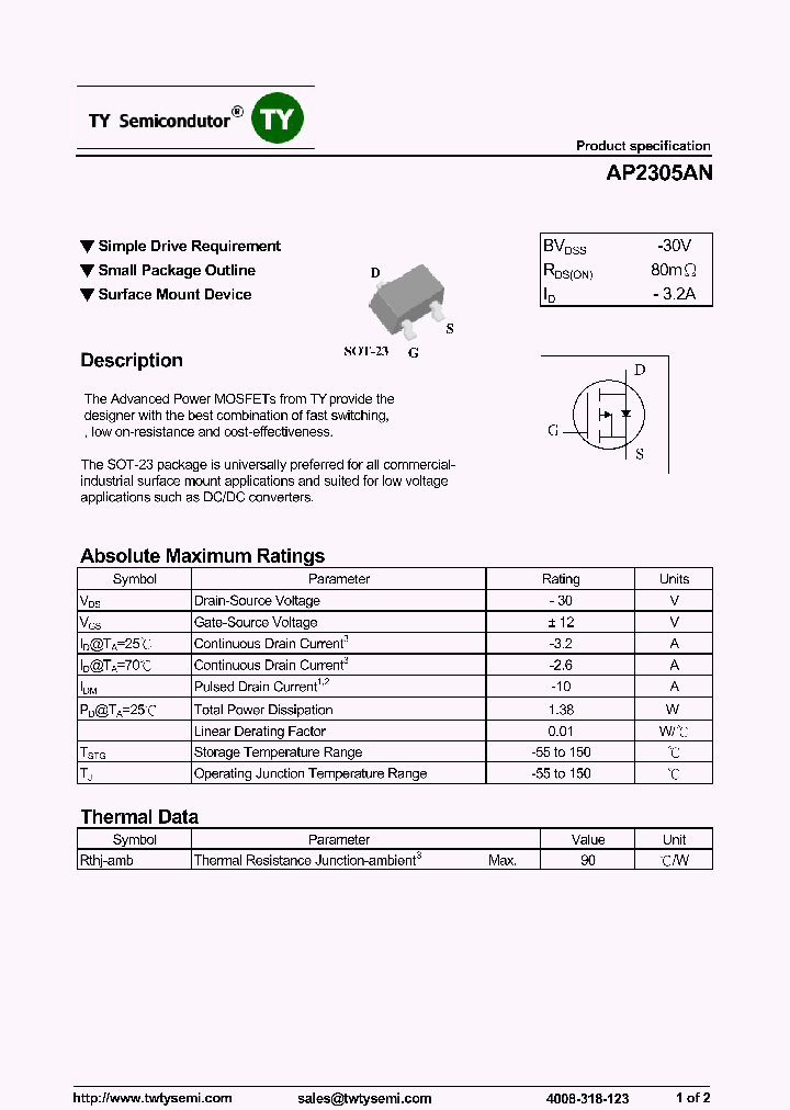 AP2305AN_8229538.PDF Datasheet