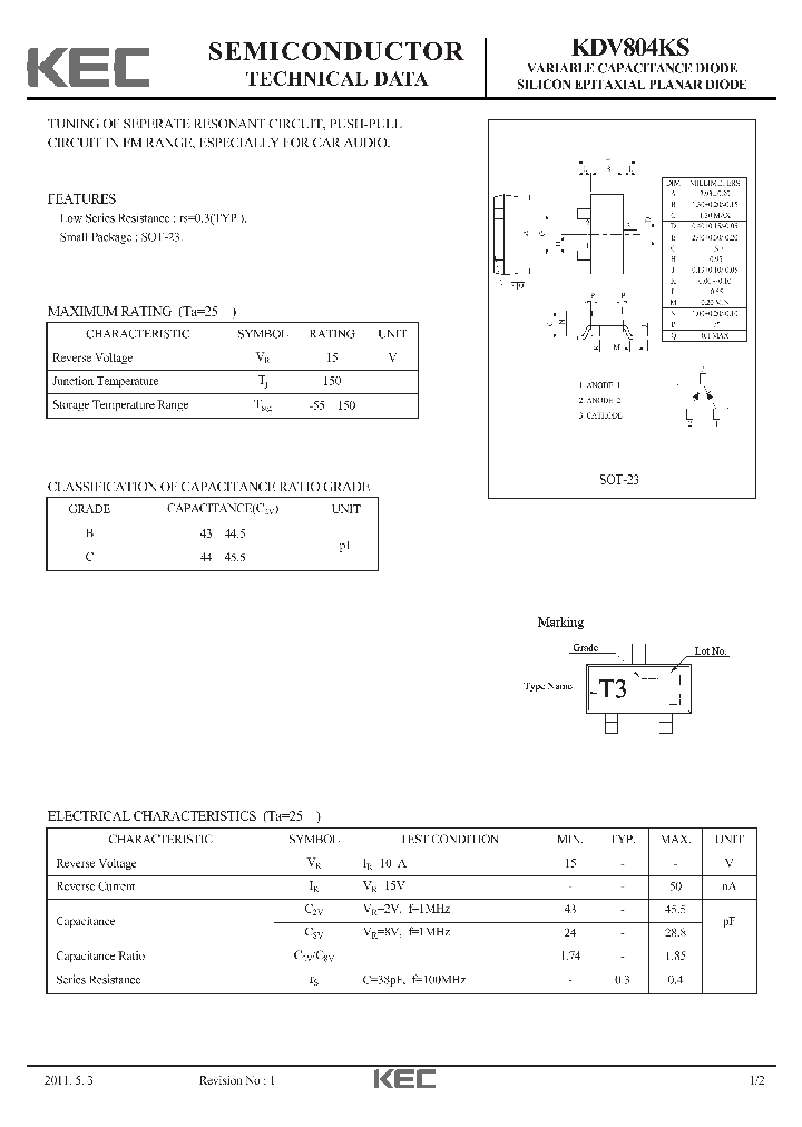 KDV804KS-15_8230437.PDF Datasheet