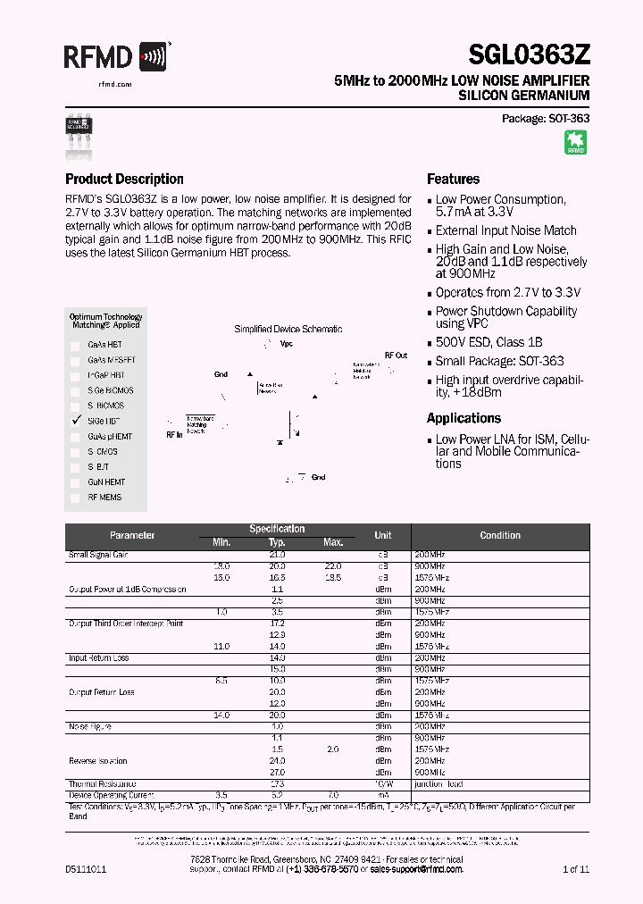 SGL0363ZPCK2_8231402.PDF Datasheet