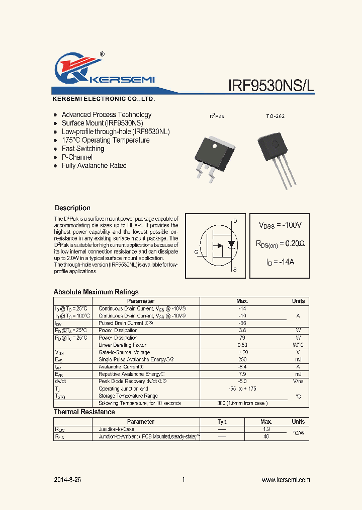 IRF9530NS_8234598.PDF Datasheet