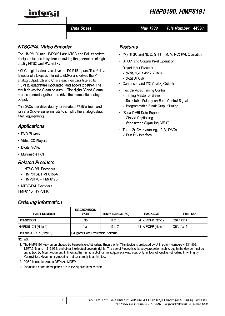 HMP8190_8235270.PDF Datasheet