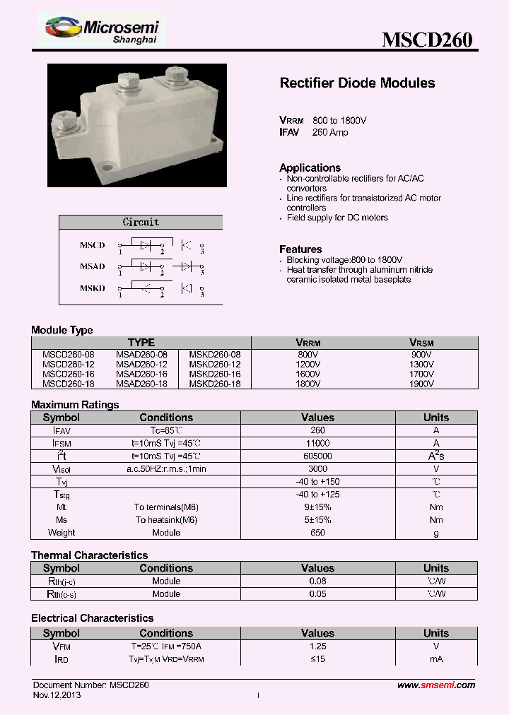 MSCD260-08_8236793.PDF Datasheet