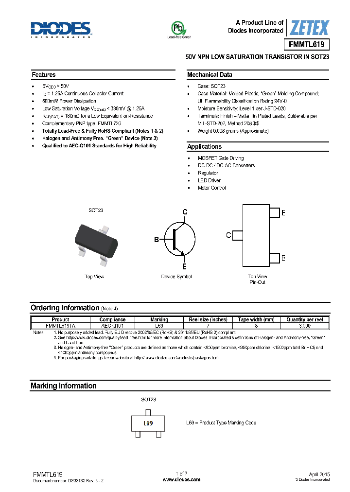 FMMTL619-15_8239029.PDF Datasheet