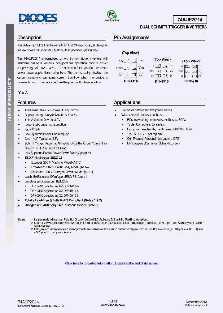 74AUP2G14FZ4-7_8241907.PDF Datasheet