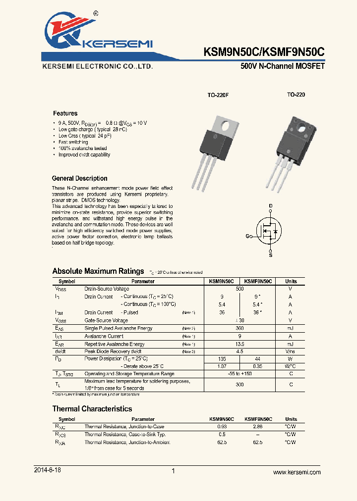 KSM9N50C_8244369.PDF Datasheet