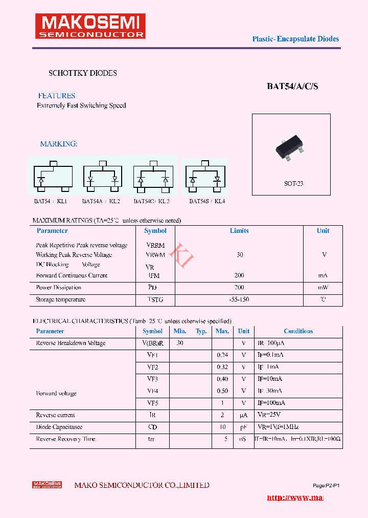 BAT54S-KL4_8247329.PDF Datasheet