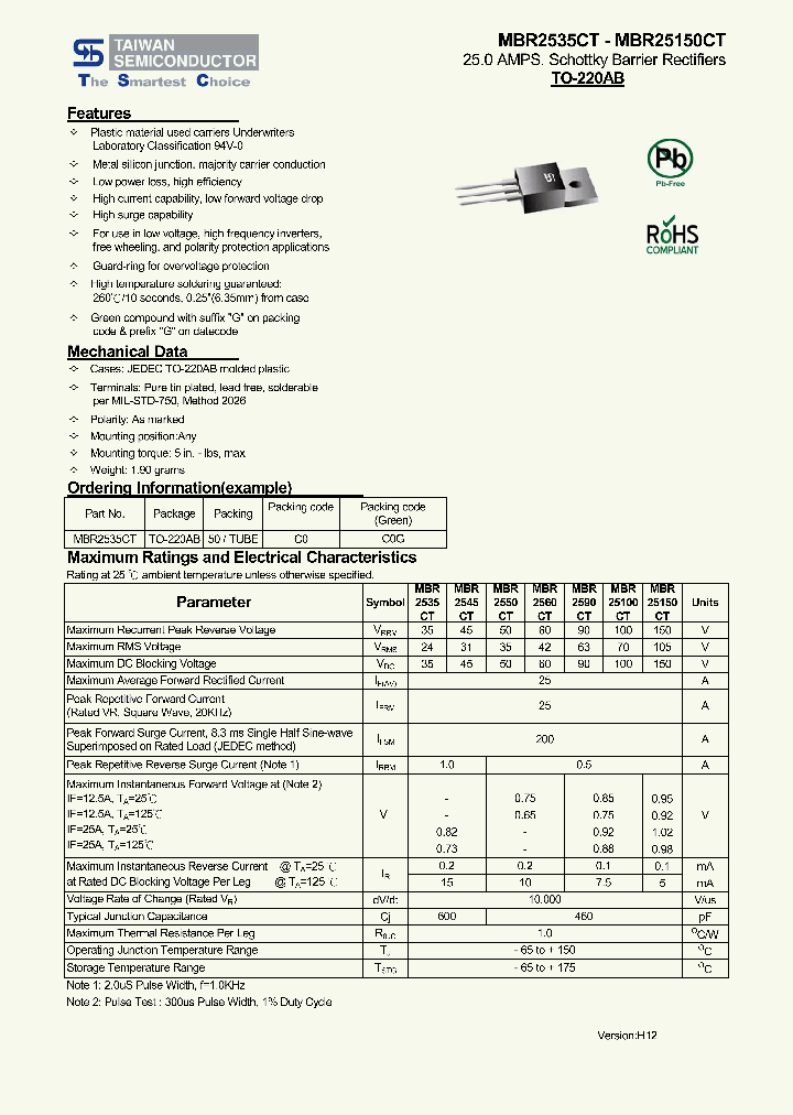 MBR25150CT_8254865.PDF Datasheet