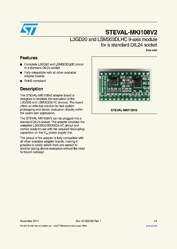 STEVAL-MKI108V2_8255512.PDF Datasheet