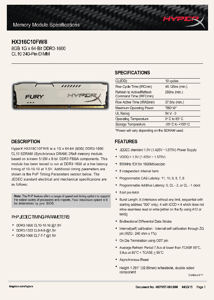 HX316C10FW-8_8256006.PDF Datasheet