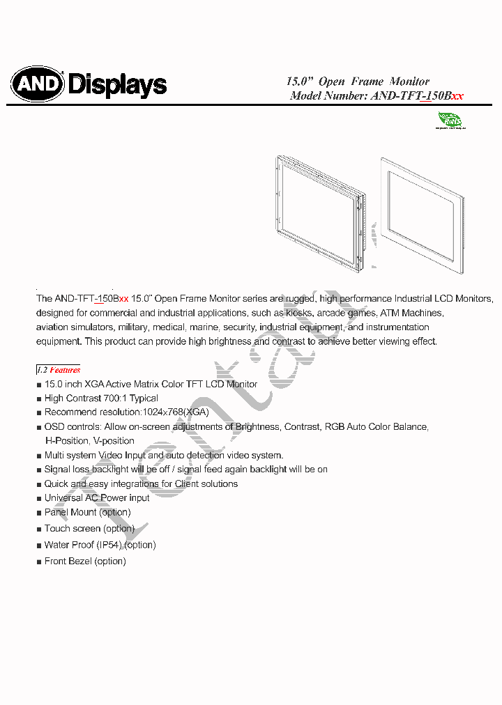 AND-TFT-150B-KIT_8256922.PDF Datasheet