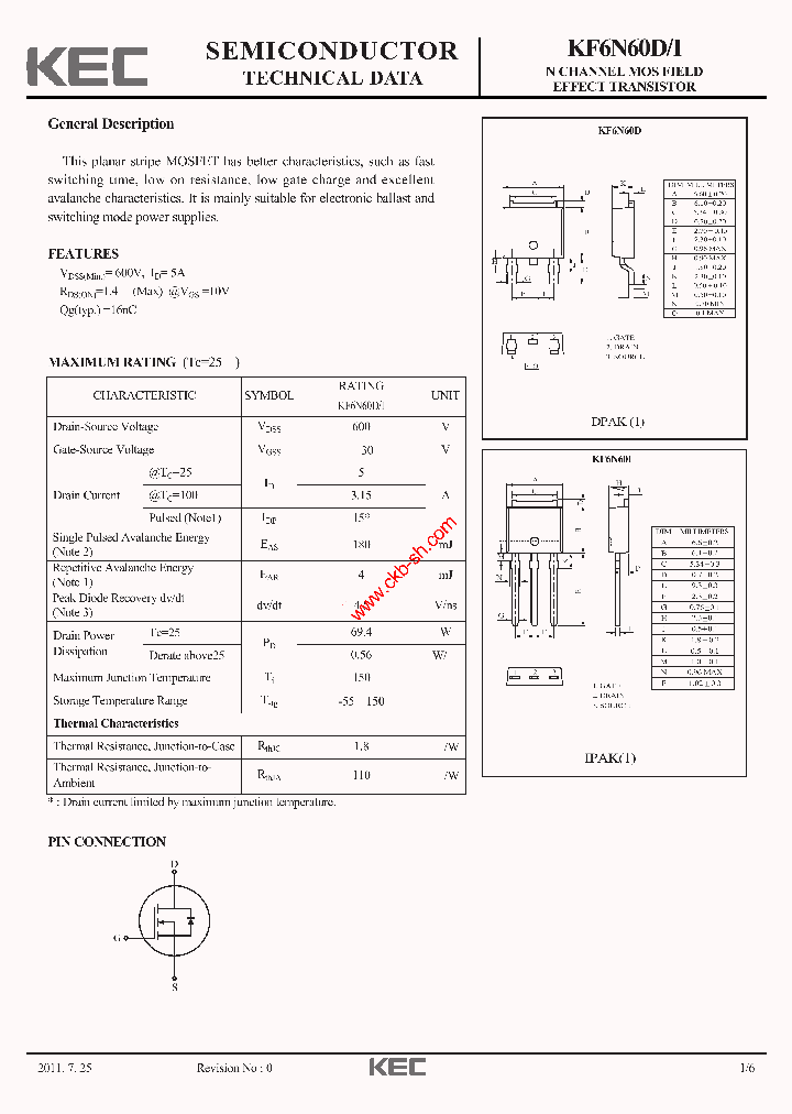 KF6N60I_7856860.PDF Datasheet