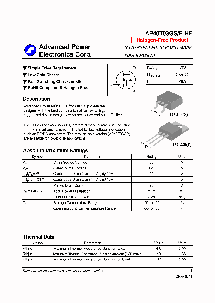 AP40T03GP-HF_7868643.PDF Datasheet