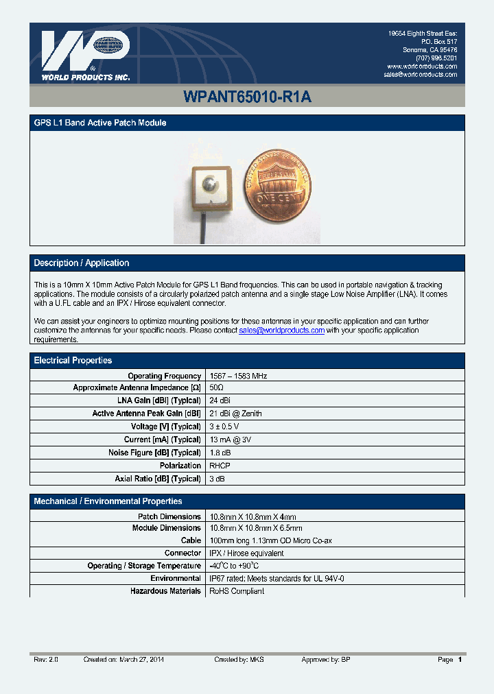 WPANT65010-R1A_8258699.PDF Datasheet