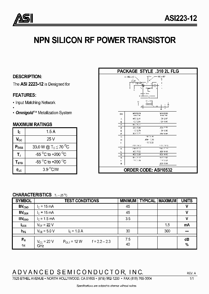 ASI222312_8276850.PDF Datasheet