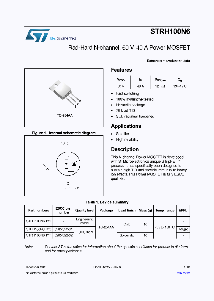 STRH100N6HY1_8280425.PDF Datasheet