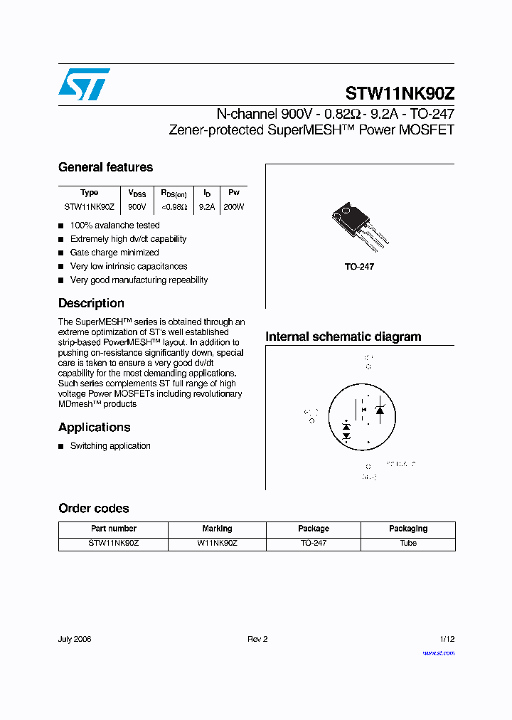 STW11NK90Z_8281146.PDF Datasheet