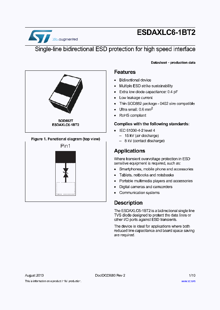 ESDAXLC6-1BT2_8281698.PDF Datasheet