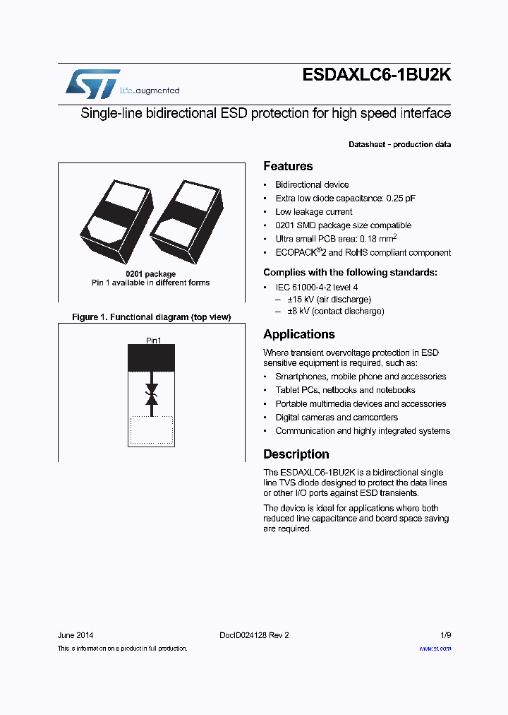 ESDAXLC6-1BU2K_8281701.PDF Datasheet