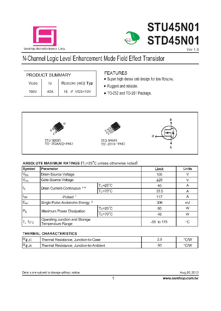 STUD45N01_8281956.PDF Datasheet