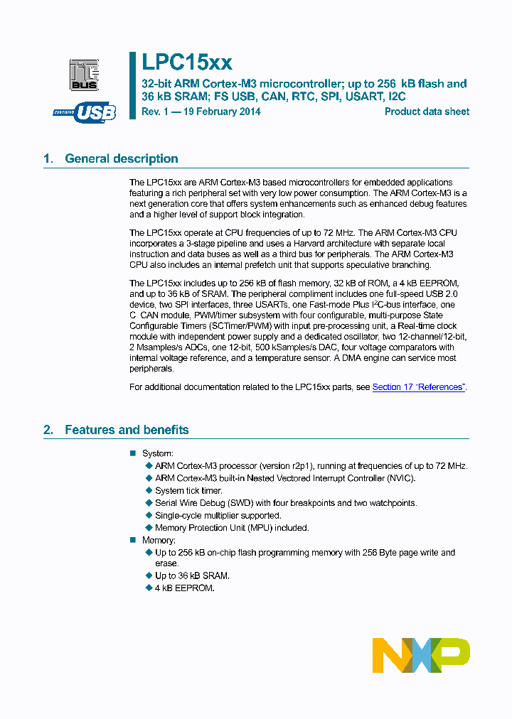 LPC1549JBD64_8286942.PDF Datasheet