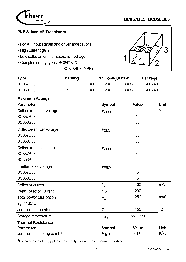 BC858BL3_8289281.PDF Datasheet