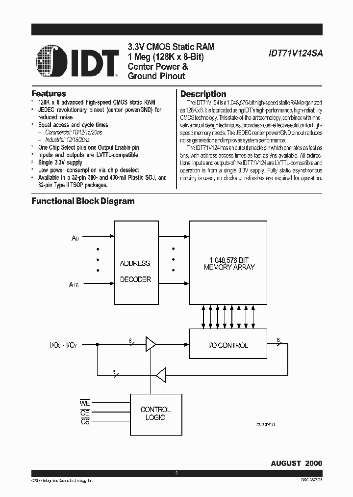 IDT71V124SA_8298490.PDF Datasheet