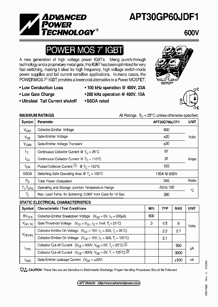 APT30GP60JDF1_8299021.PDF Datasheet