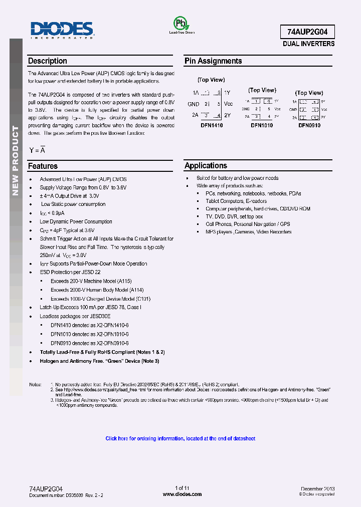 74AUP2G04FW3-7_8300286.PDF Datasheet