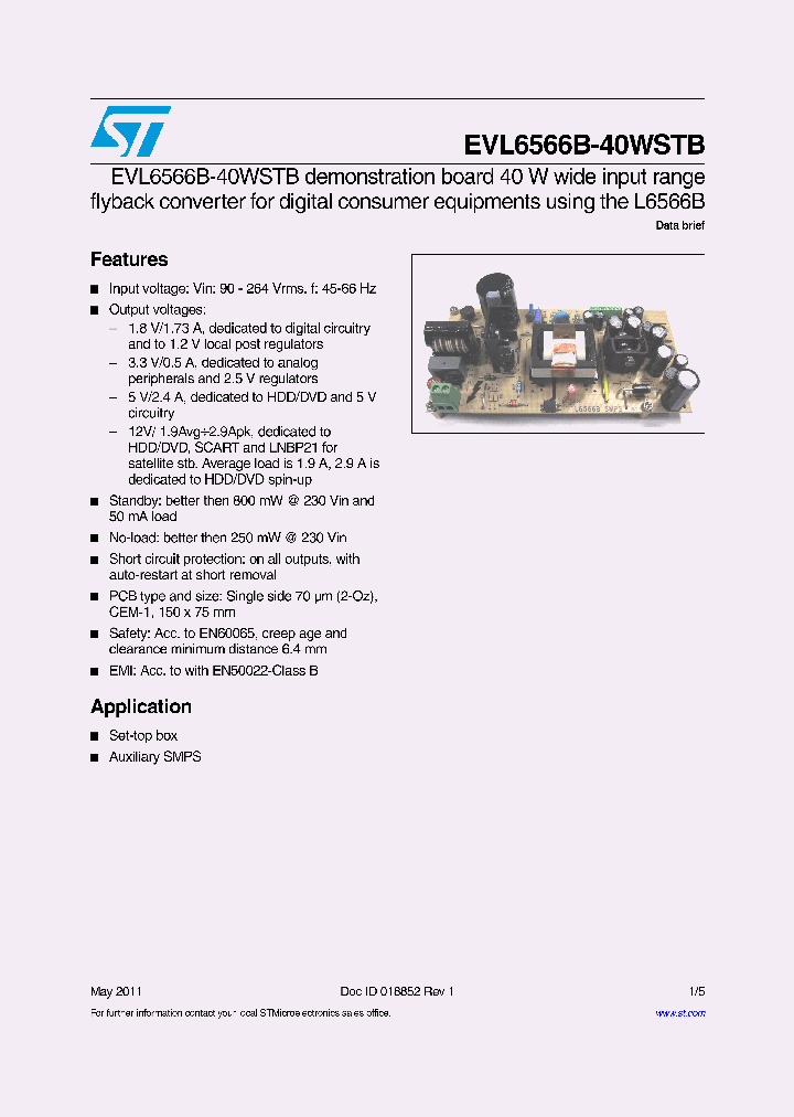 EVL6566B-40WSTB_8302892.PDF Datasheet