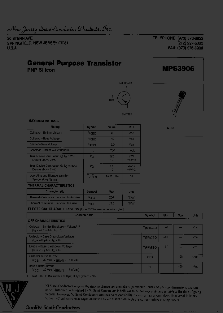 MPS3906_8309301.PDF Datasheet