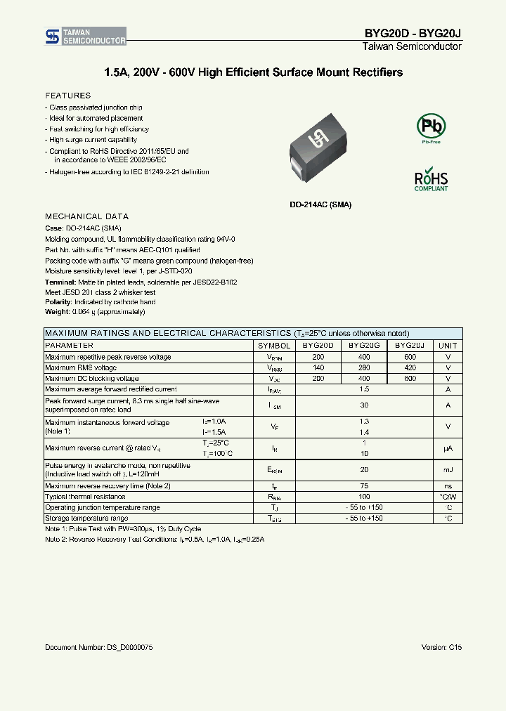 BYG20DHR3G_8311358.PDF Datasheet