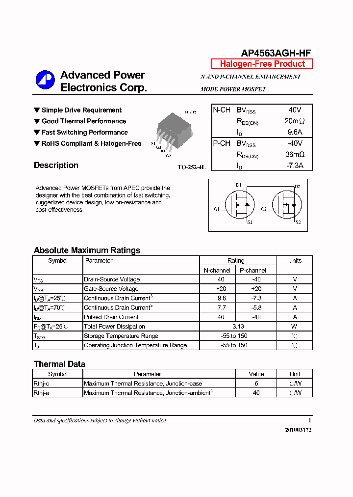 AP4563AGH-HF_8311385.PDF Datasheet