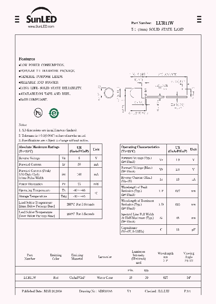 LUR11W_8314729.PDF Datasheet