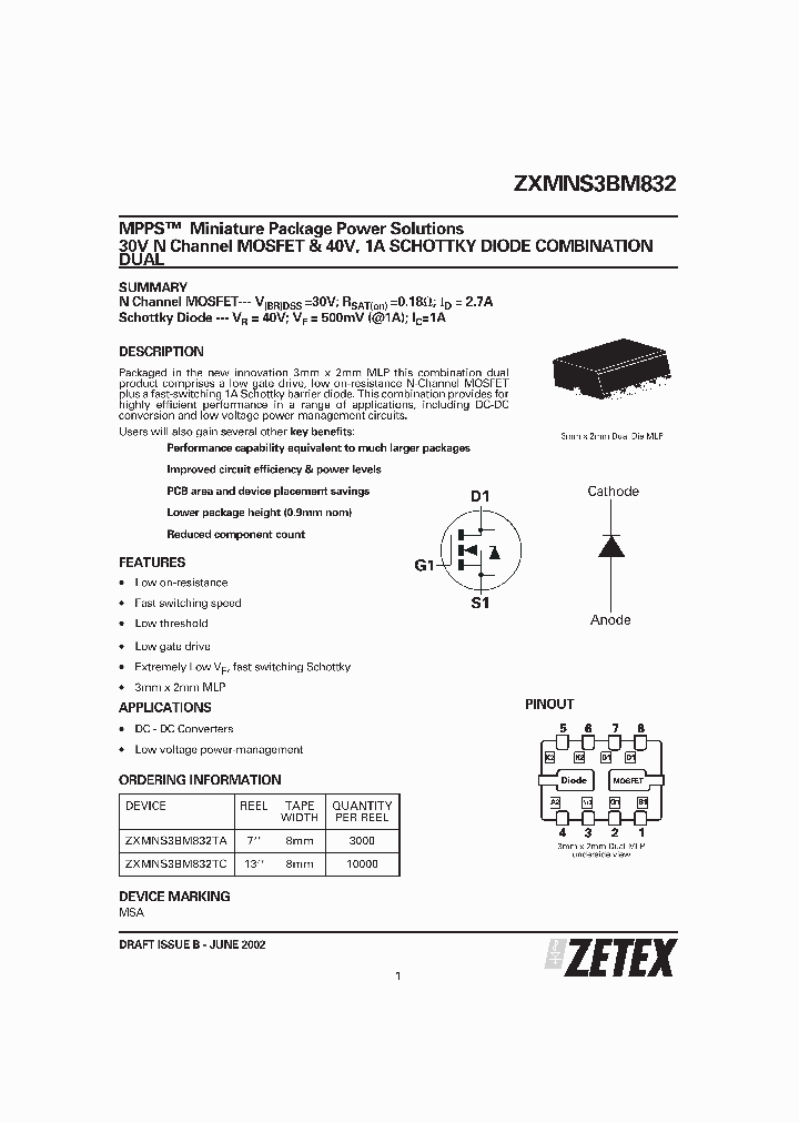 ZXMNS3BM832_8315632.PDF Datasheet